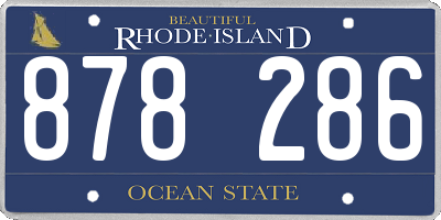 RI license plate 878286