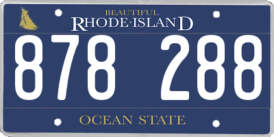 RI license plate 878288