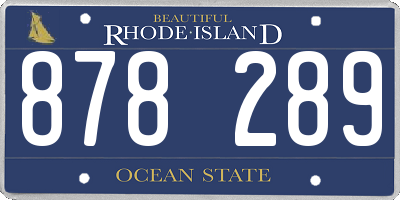 RI license plate 878289