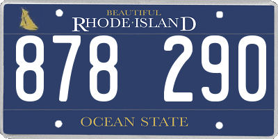 RI license plate 878290