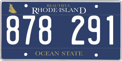 RI license plate 878291