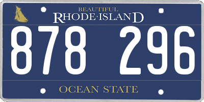 RI license plate 878296