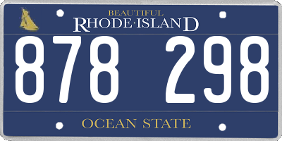 RI license plate 878298