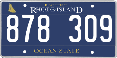 RI license plate 878309