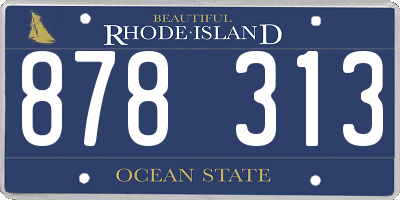 RI license plate 878313