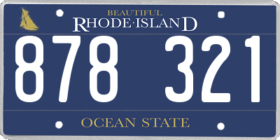 RI license plate 878321