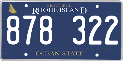RI license plate 878322