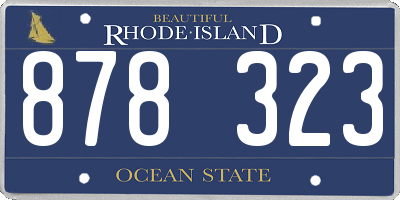 RI license plate 878323