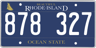 RI license plate 878327