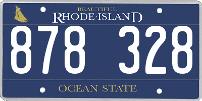 RI license plate 878328