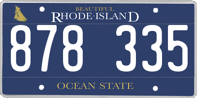 RI license plate 878335