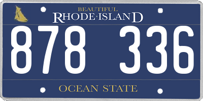 RI license plate 878336