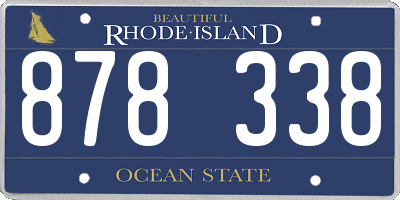 RI license plate 878338