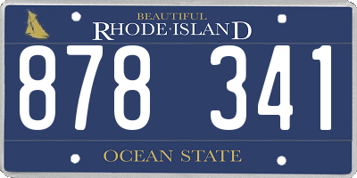 RI license plate 878341