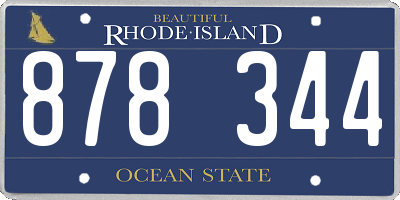 RI license plate 878344