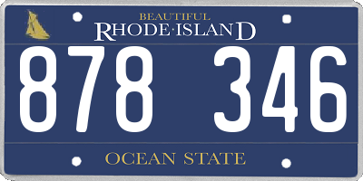 RI license plate 878346