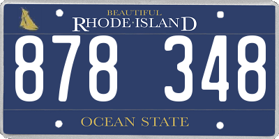 RI license plate 878348