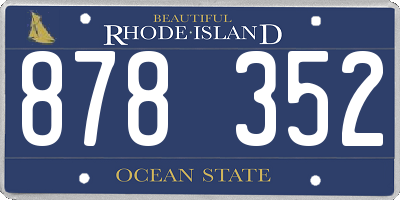 RI license plate 878352