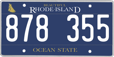 RI license plate 878355