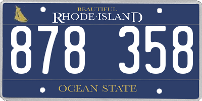 RI license plate 878358