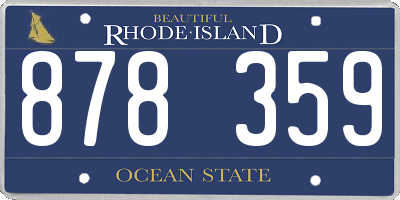 RI license plate 878359
