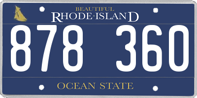 RI license plate 878360