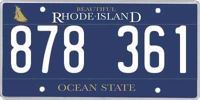 RI license plate 878361