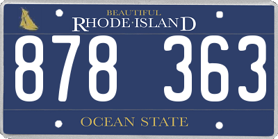 RI license plate 878363