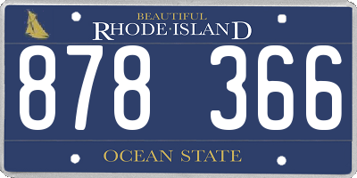 RI license plate 878366