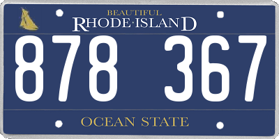 RI license plate 878367