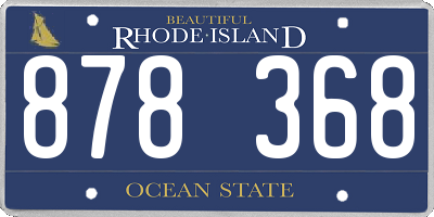RI license plate 878368