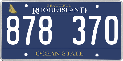 RI license plate 878370