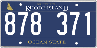 RI license plate 878371