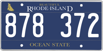 RI license plate 878372