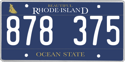 RI license plate 878375