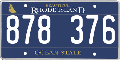 RI license plate 878376