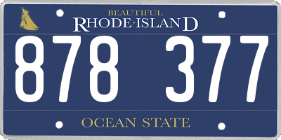 RI license plate 878377