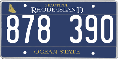 RI license plate 878390