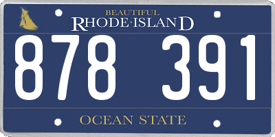 RI license plate 878391