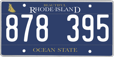 RI license plate 878395