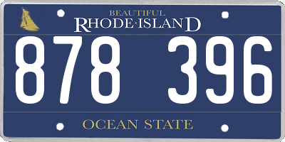 RI license plate 878396