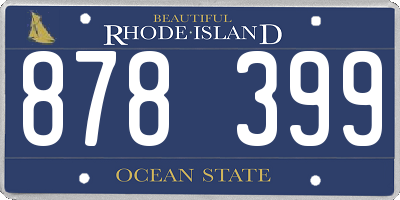 RI license plate 878399
