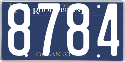 RI license plate 8784