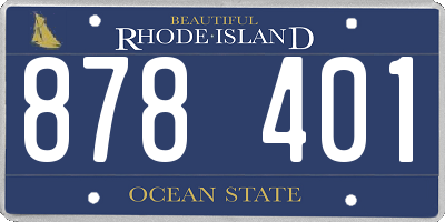 RI license plate 878401