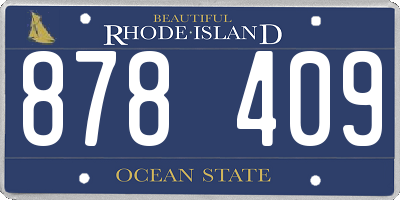RI license plate 878409