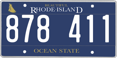 RI license plate 878411
