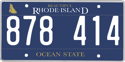 RI license plate 878414