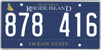 RI license plate 878416
