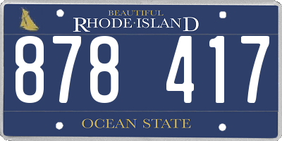 RI license plate 878417