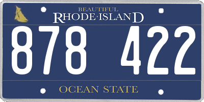 RI license plate 878422